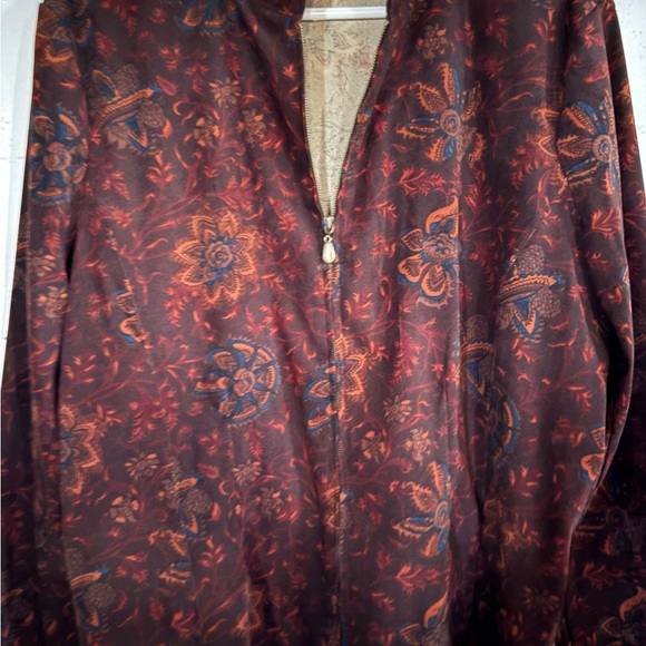 Elementz Multicolor Floral zip light weight jacket/shirt - Picture 6 of 6